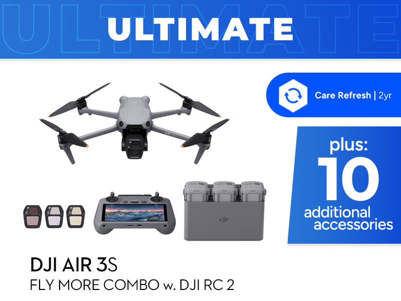 DJI Air 3S Ultimate Combo w. DJI RC 2 + Care Refresh				